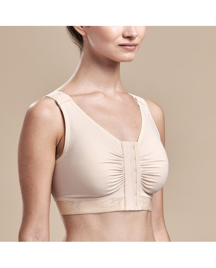 Marena Recovery Reggiseno Post-Operatorio con Apertura Frontale e Ganci con Drappeggio sul Seno