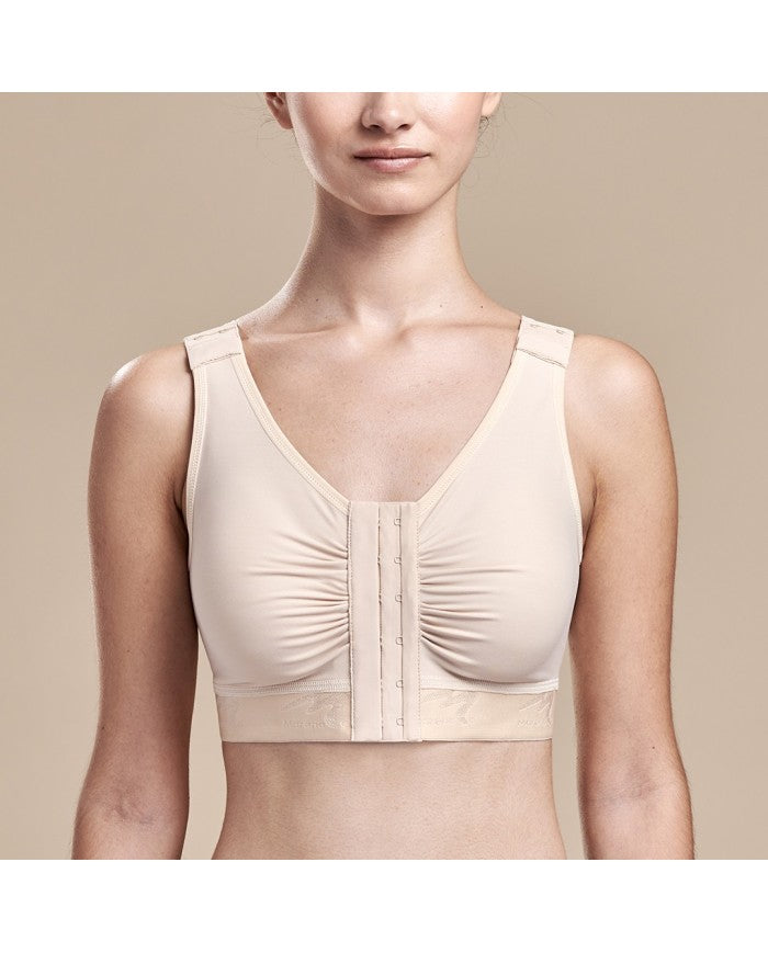 Marena Recovery Reggiseno Post-Operatorio con Apertura Frontale e Ganci con Drappeggio sul Seno