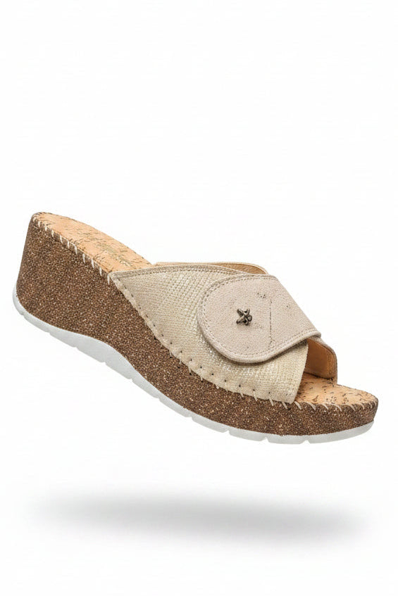 Benexa Sandalo Beige sughero con velcro