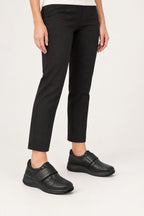 Scarpe da donna nere in pelle elasticizzata