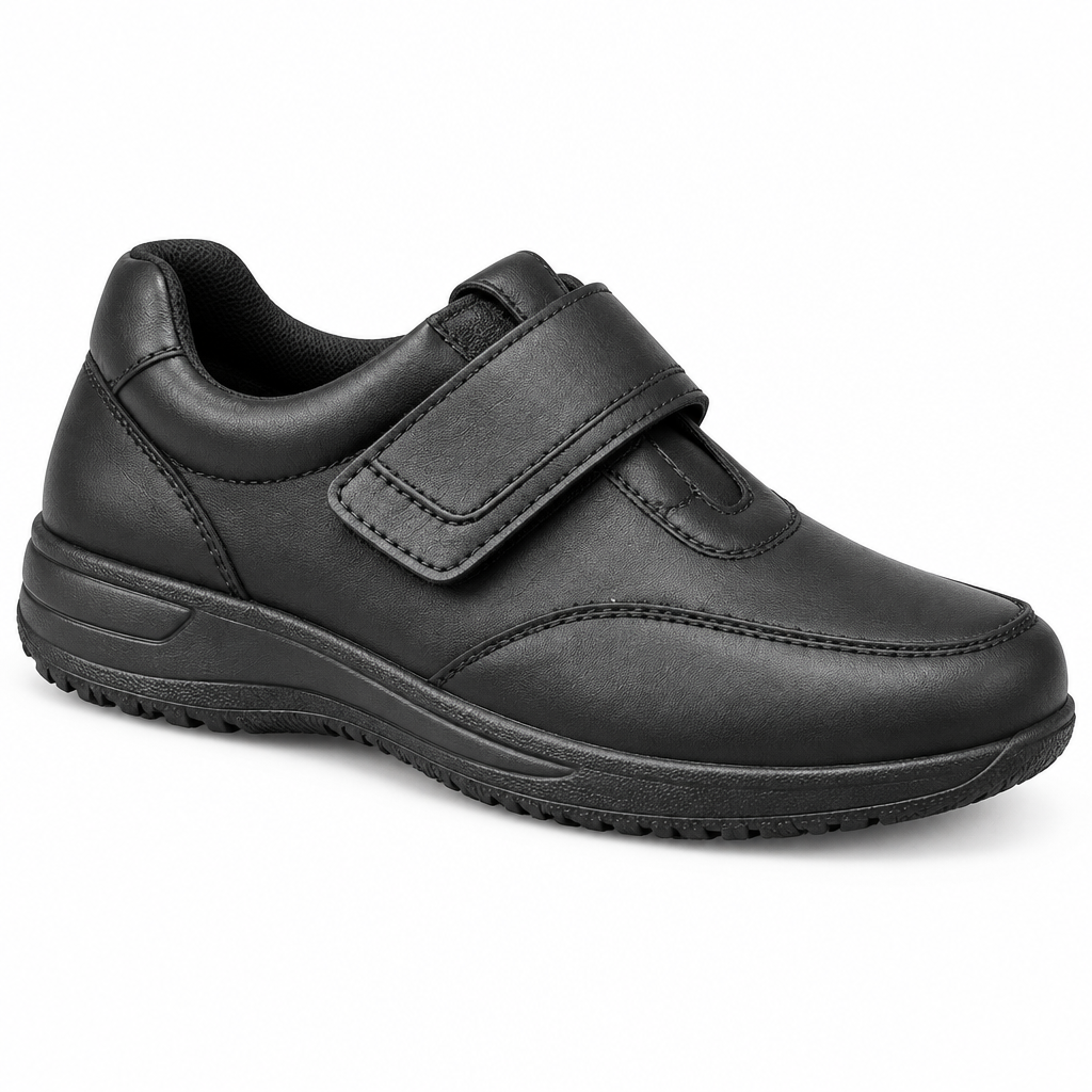 Scarpe da donna nere in pelle elasticizzata