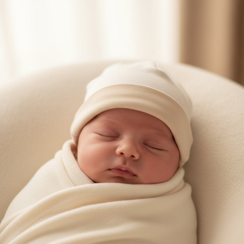 Chicco Cappellino Neonato  Bianco e Beige