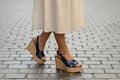 Gileplants Sandalo Blu Donna Tacco Alto