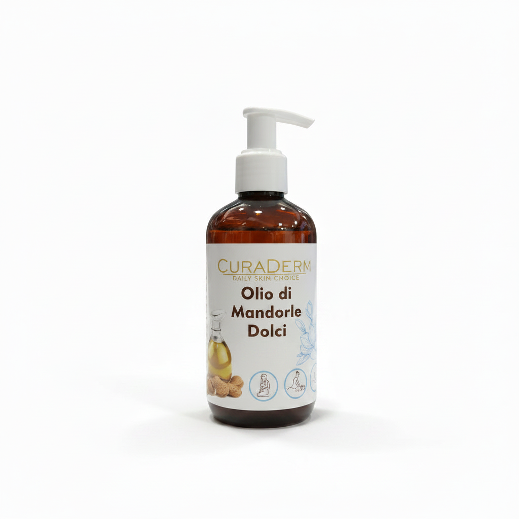 Curaderm Olio di Mandorle Dolci con Dispenser
