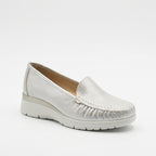 Benexa mocassino in pelle argento