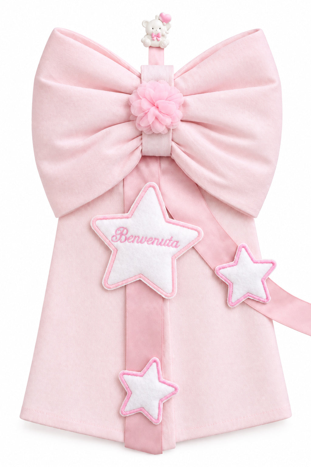 Fiocco Nascita Bambina Nastri e Stelle