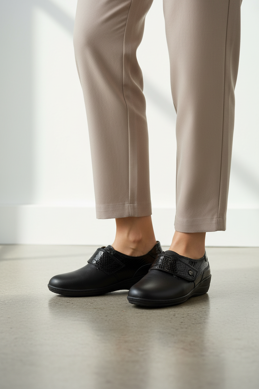 Benexa scarpa in pelle elasticizzata
